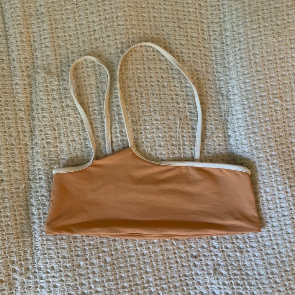 Stone Fox Swim x Free People Ibiza Tannin Tan Bandeau Strappy Bikini Top XS